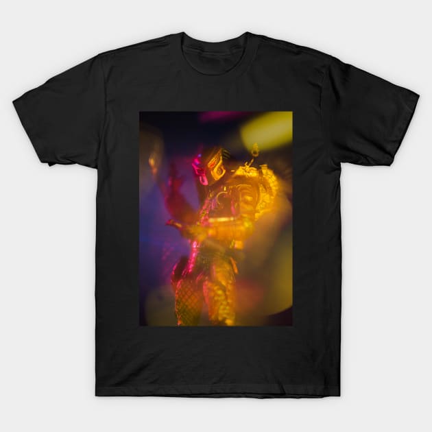 Golden Predator Pose T-Shirt by Mikes Monsters